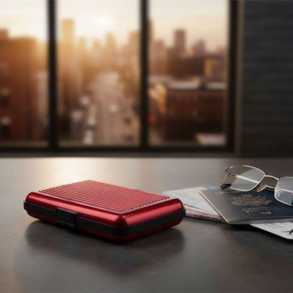 Obrázok z Praktická dokladovka/kovové puzdro na karty - čierna