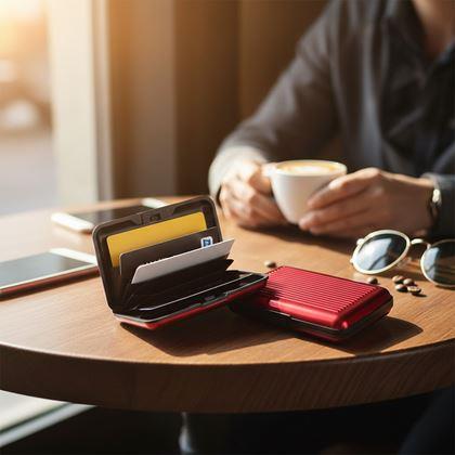 Obrázok z Praktická dokladovka/kovové puzdro na karty - čierna