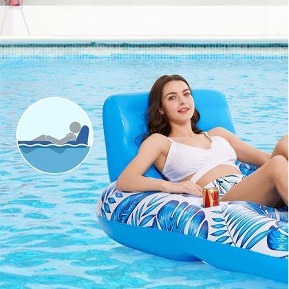 Obrázok z Nafukovacie kreslo do vody s držiakmi na nápoje