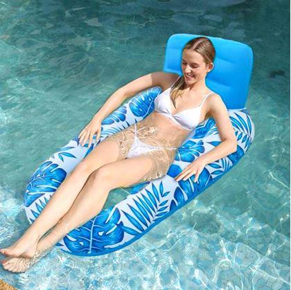 Obrázok z Nafukovacie kreslo do vody s držiakmi na nápoje