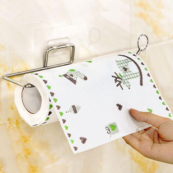 Obrázok z Nerezový nalepovací držiak na papierové utierky