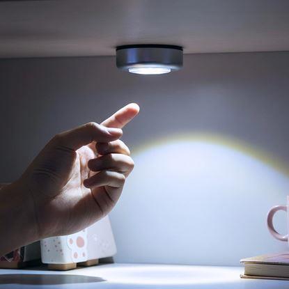 Obrázok Samolepiaca lampička 3 LED strieborná