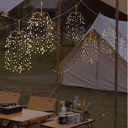 Obrázok LED závesné svetielka s vŕbovými vetvičkami a USB napájaním