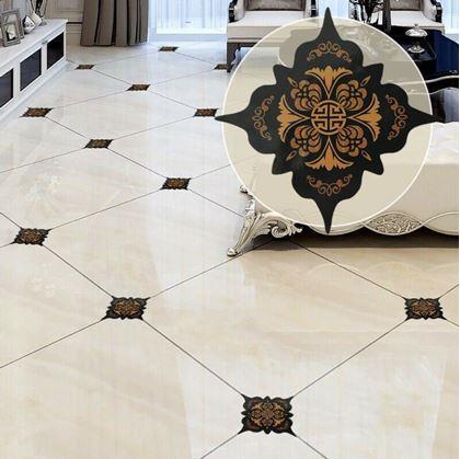 Obrázok z Nálepky na obklady  - 36 ks - čiernohnedé