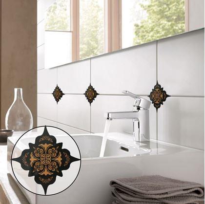 Obrázok z Nálepky na obklady  - 36 ks - čiernohnedé