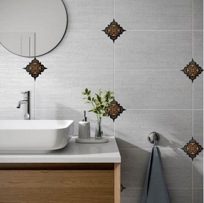 Obrázok z Nálepky na obklady  - 36 ks - čiernohnedé