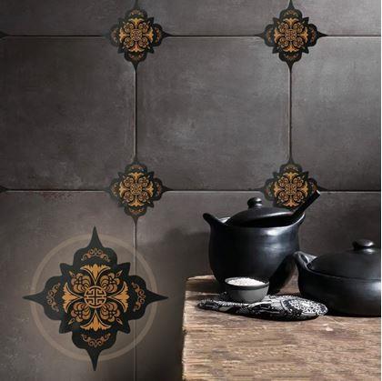 Obrázok z Nálepky na obklady  - 36 ks - čiernohnedé