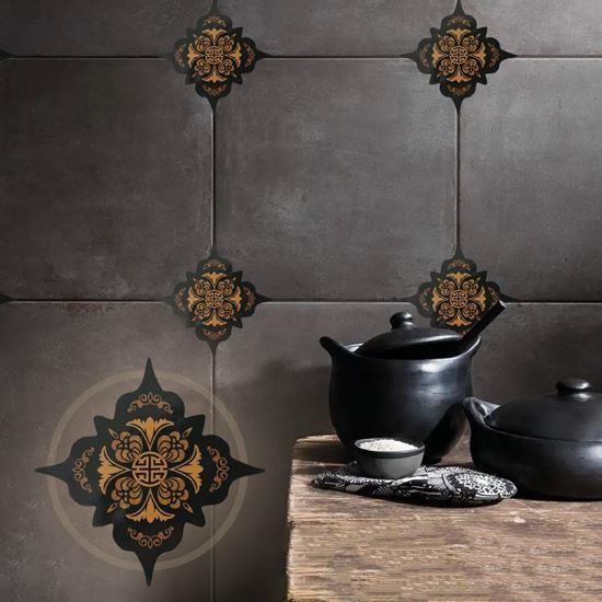 Obrázok z Nálepky na obklady  - 36 ks - čiernohnedé