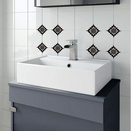 Obrázok z Nálepky na obklady  - 20 ks - čiernožlté