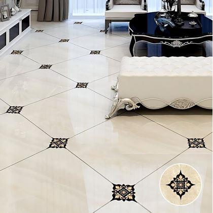 Obrázok z Nálepky na obklady  - 20 ks - čiernožlté