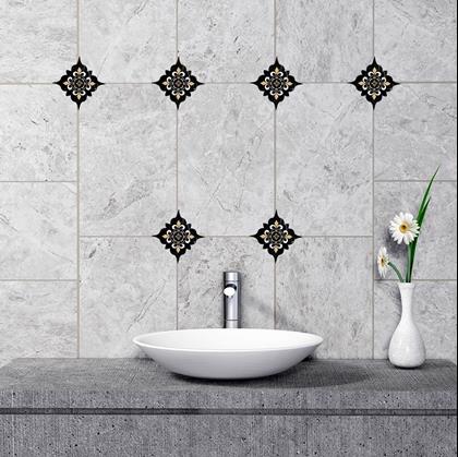 Obrázok z Nálepky na obklady  - 20 ks - čiernožlté