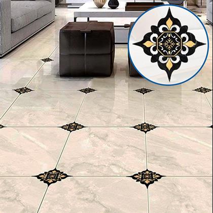 Obrázok z Nálepky na obklady  - 20 ks - čiernožlté