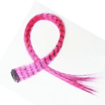 Obrázok z Farebný clip in pramienok 45 cm, umelý medvedí chvost -  ružový