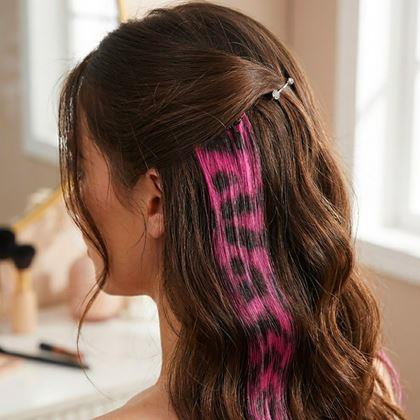 Obrázok z Farebný clip in pramienok 45 cm, umelý medvedí chvost -  ružový