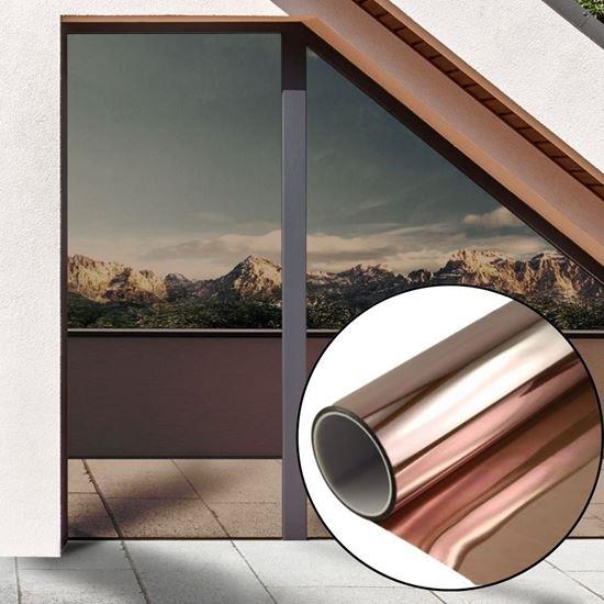 Obrázok z Zrkadlové fólie na okná 200 cm  - bronzová