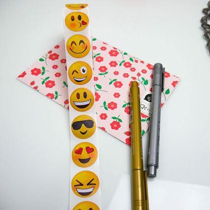 Obrázok Samolepky emotikony 500 ks