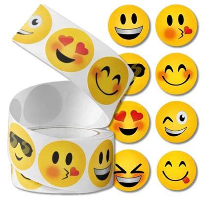 Obrázok Samolepky emotikony 500 ks