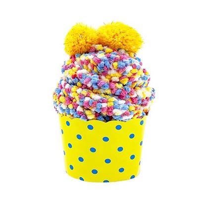 Obrázok z Ponožky v darčekovom balení  -  žltý cupcake