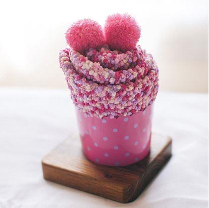 Obrázok z Ponožky v darčekovom balení  -  ružový cupcake