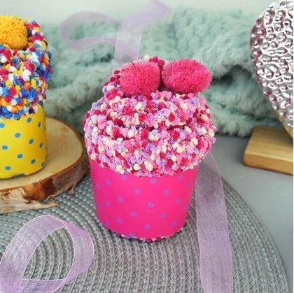 Obrázok z Ponožky v darčekovom balení  -  ružový cupcake