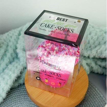 Obrázok z Ponožky v darčekovom balení  -  ružový cupcake