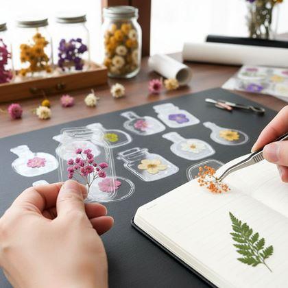 Obrázok z DIY herbár - samolepky na sušené kvety