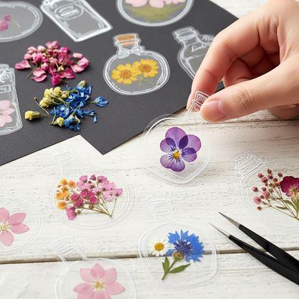 Obrázok z DIY herbár - samolepky na sušené kvety