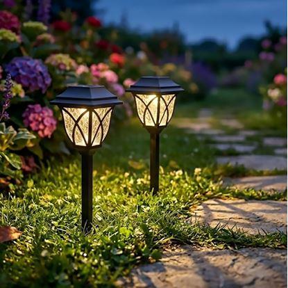 Obrázok 2 ks LED solárna lampa na záhradu