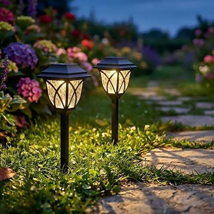 Obrázok z 2 ks LED solárna lampa na záhradu
