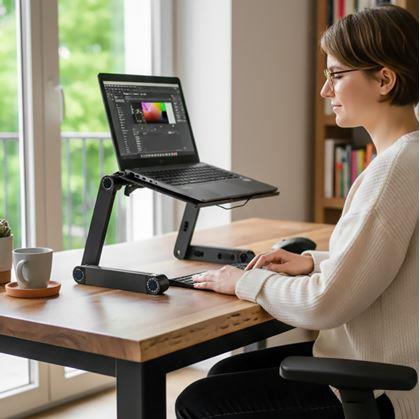 Obrázok z Prenosný polohovateľný stolík na notebook s vetracími štrbinami