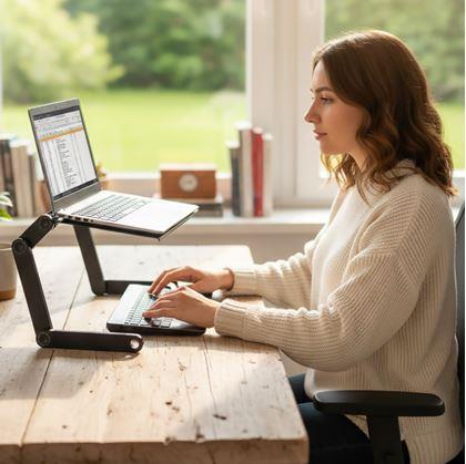 Obrázok z Prenosný polohovateľný stolík na notebook s vetracími štrbinami