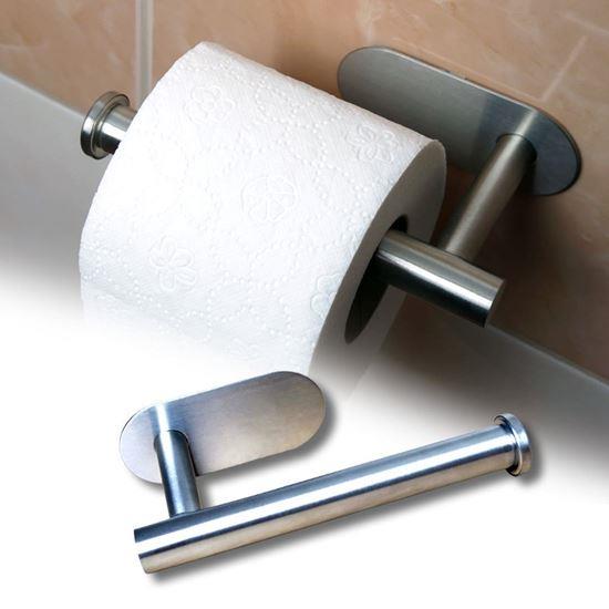 Obrázok z Samolepiaci nerezový držiak na toaletný papier