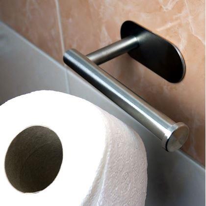 Obrázok z Samolepiaci nerezový držiak na toaletný papier