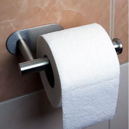 Obrázok z Samolepiaci nerezový držiak na toaletný papier