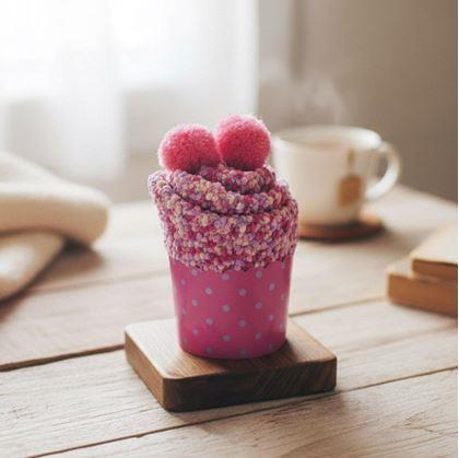 Obrázok z Ponožky v darčekovom balení  -  ružový cupcake