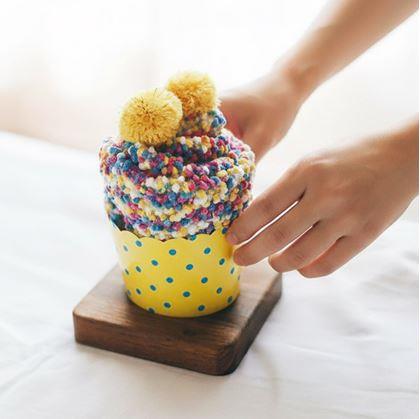 Obrázok z Ponožky v darčekovom balení  -  žltý cupcake