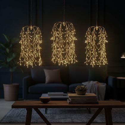 Obrázok z LED závesné svetielka s vŕbovými vetvičkami a USB napájaním