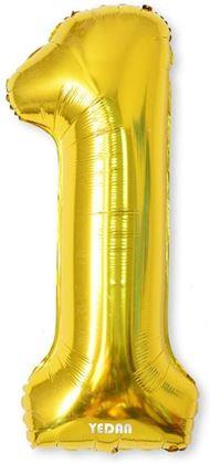 Obrázok z Maxi balón 100 cm zlaté číslo - 1