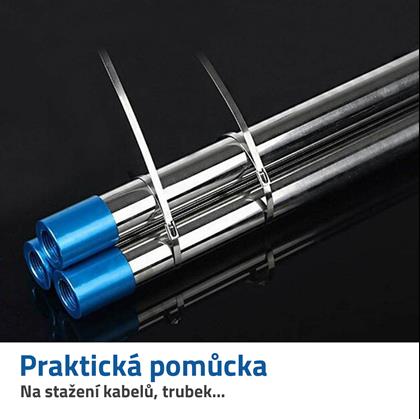 Obrázok z Sťahovacie pásky kovové - dĺžka 20 cm