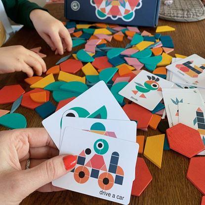 Obrázok Drevená skladačka - geometrické tvary 180 ks