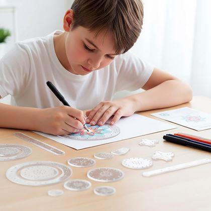 Obrázok z Sada kresliacich šablón - spirograf