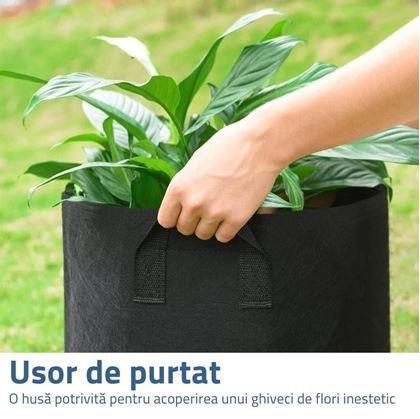 Obrázok z Textilný kvetináč - priemer 25 cm