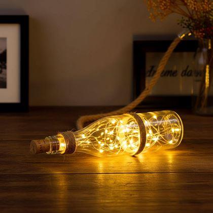 Obrázok z LED svetelná reťaz do fľaše s korkom 2 m