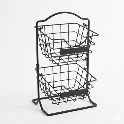 Obrázok z Dvojposchodový kovový košík 45 cm