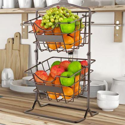 Obrázok z Dvojposchodový kovový košík 45 cm