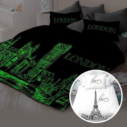 Obrázok z Bavlnené obliečky svietiace v tme - Londýn, Paríž