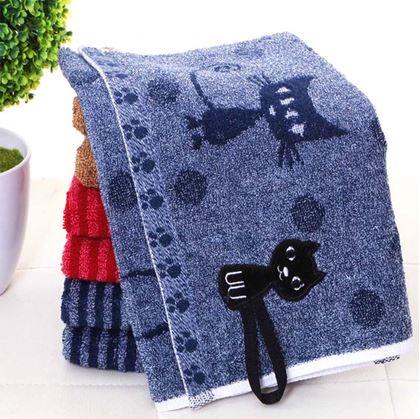 Obrázok z Uterák s mačkou 50x25 cm  -  modrý