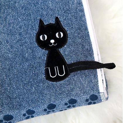 Obrázok z Uterák s mačkou 50x25 cm  -  modrý