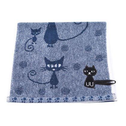 Obrázok z Uterák s mačkou 50x25 cm  -  modrý