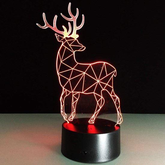 Obrázok z Lampa s 3D ilúziou  -  jeleň